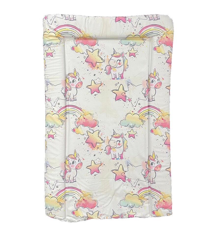 image 1 of Babybase Padded Changing Mat 74 x 46cm Unicorn Graffiti