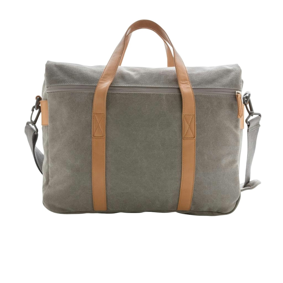 image 1 of XD Collection Canvas Laptop Bag - Grey - One Size | Grey