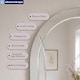 image 2 of Showerdrape Soho Arched Oval Wall Mounted Frameless Diamond Cut Bathroom Mirror 60 x 45cm | Chrome | Mirror | 1