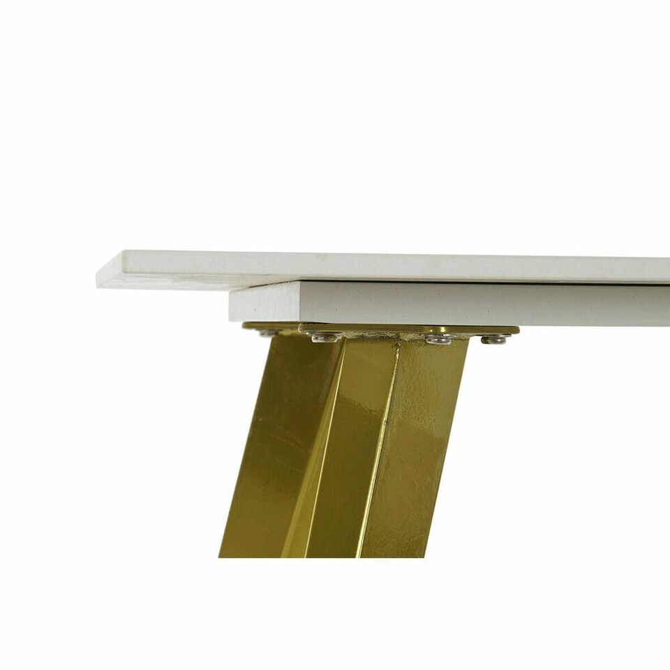 image 1 of Small Side Table DKD Home Decor White Golden 60 x 60 x 48 cm N/A