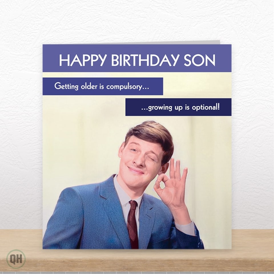 image 1 of Growing Up Is Optional! - Funny Son Birthday Card