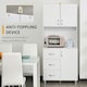 image 8 of HOMCOM Kitchen Storage Cabinet Wooden Cupboard Organiser, White