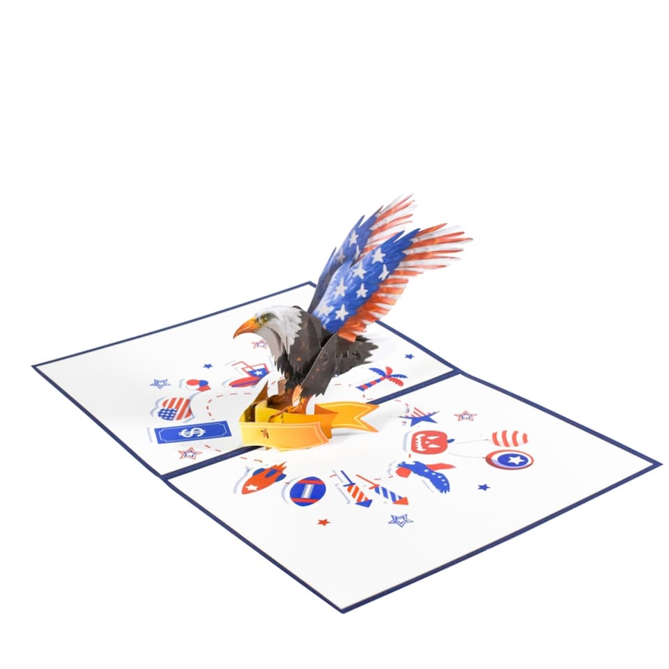 image 1 of Wings of Freedom 3D Pop-Up Independence Day Card