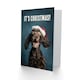 image 2 of Christmas Card Cocker Spaniel Photograph Dog in Santa Hat Funny