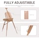 image 4 of HOMCOM Wooden Art Easel Tripod Sketch Artist Painters Craft Portable Folding Drawing Board Lightweight | Brown