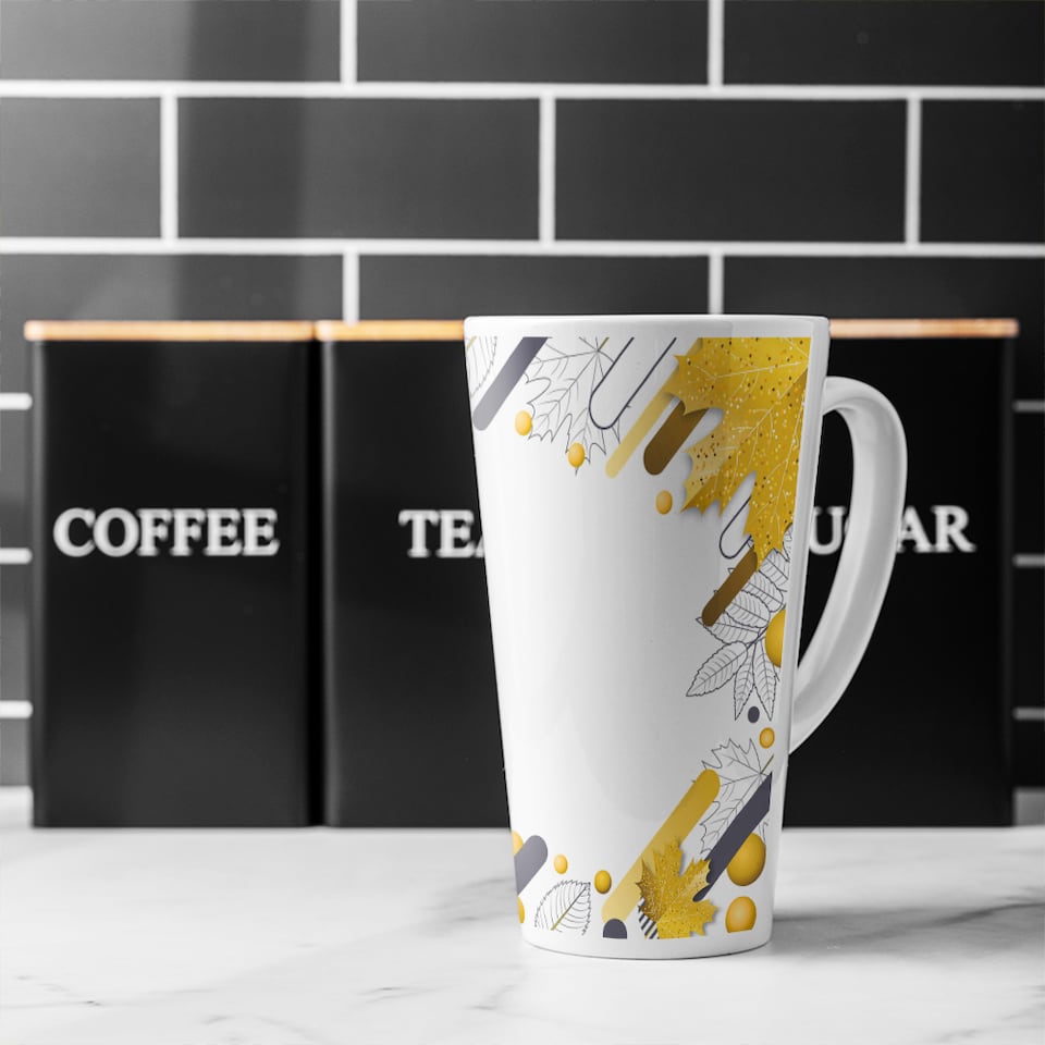 image 1 of Geometric Pattern Latte Mug