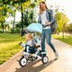image 6 of HOMCOM 6 in 1 Kids Trike, Stroller with Parent Handle, Green