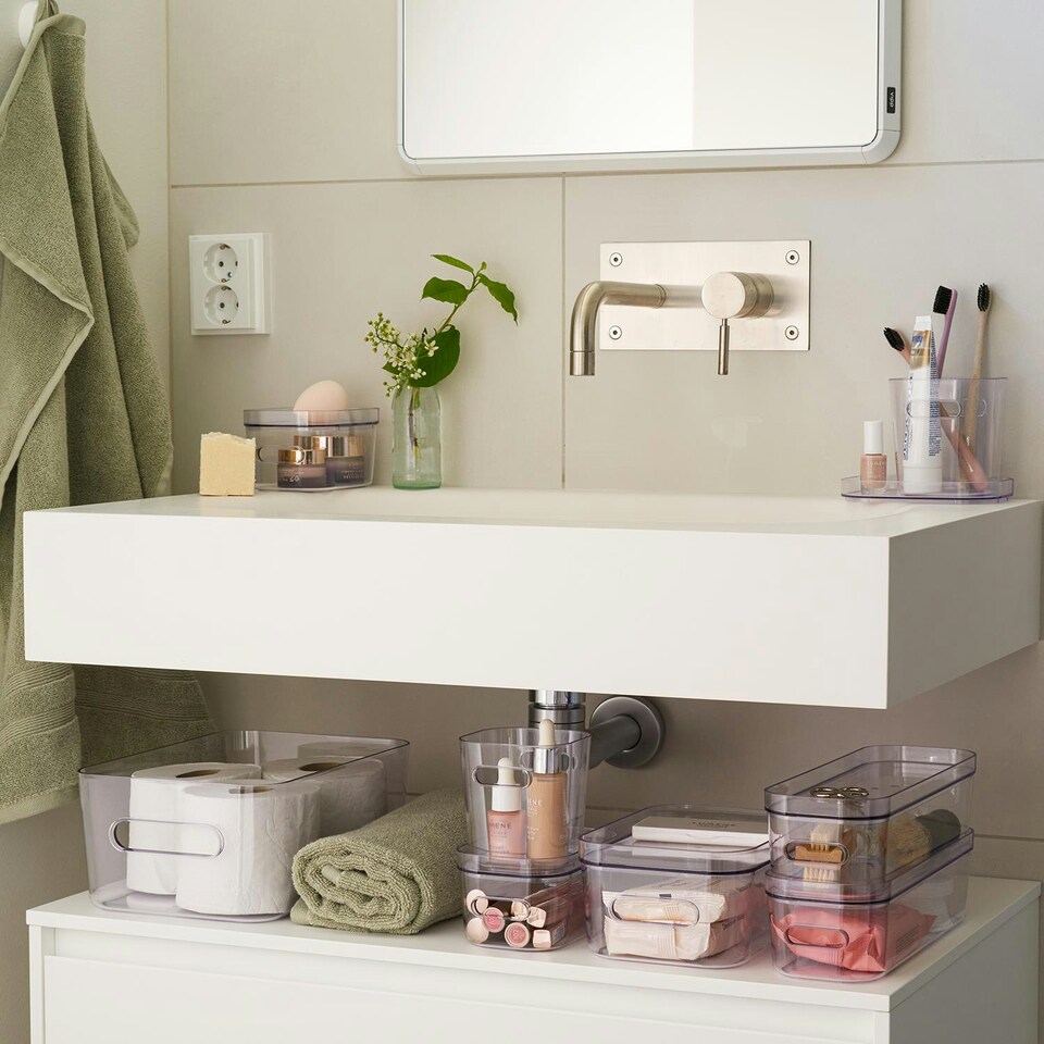 image 1 of SmartStore Compact Clear Storage Box Transparent & BPA Free, Large - 15.4 Litres