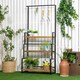 image 2 of Outsunny 3 Tiered Plant Stand Rack with Hanging Hooks for Indoor Outdoor