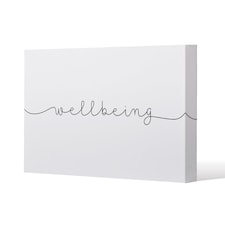 Text Wellbeing (Canvas Print) / 152 x 101 x 4cm | Multi