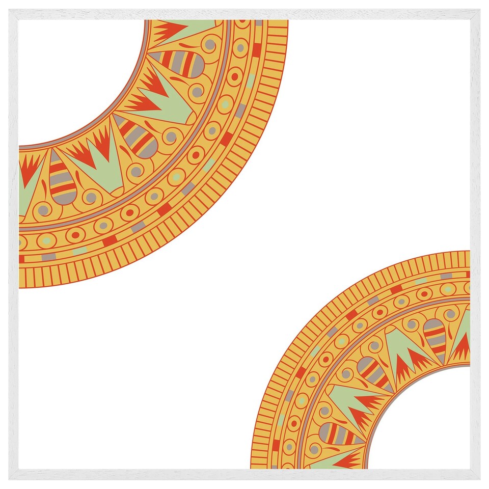 image 1 of Egyptian hieroglyphs (Picture Frame) White | L