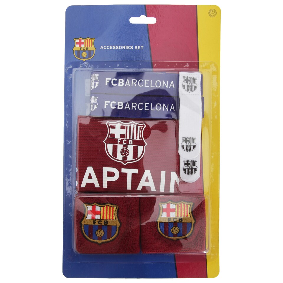 FC Barcelona Official Football Crest Sports Accessory Set - Multicoloured - One Size
