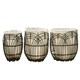image 1 of Interiors By Premier Sturdy Set Of 3 Rattan Baskets, Wicker Storage Baskets, Laundry, or Washing Bins, Ideal Decorative Hampers Black