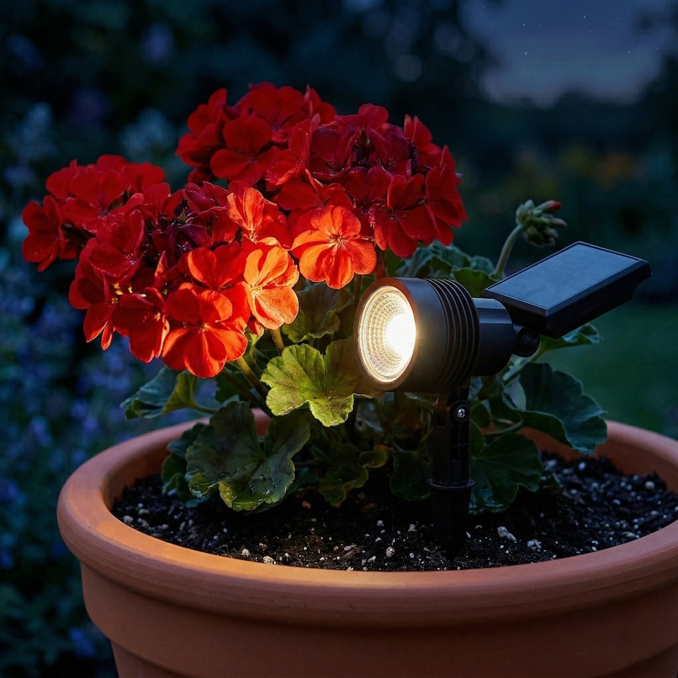 image 1 of Auraglow Solar Powered LED Garden Spike Lights - Pack of 3