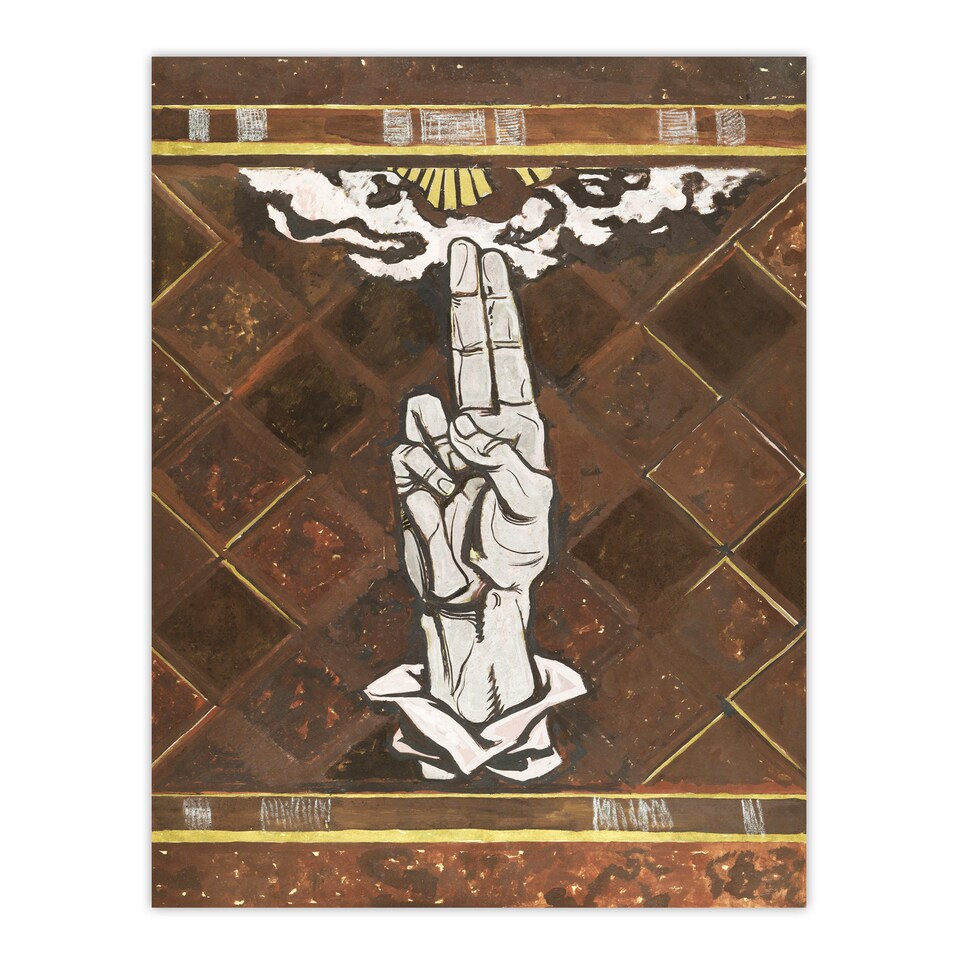 image 1 of Richard Roland Holst Framed Wall Art Print Ulcerated Hand Painting Home Décor