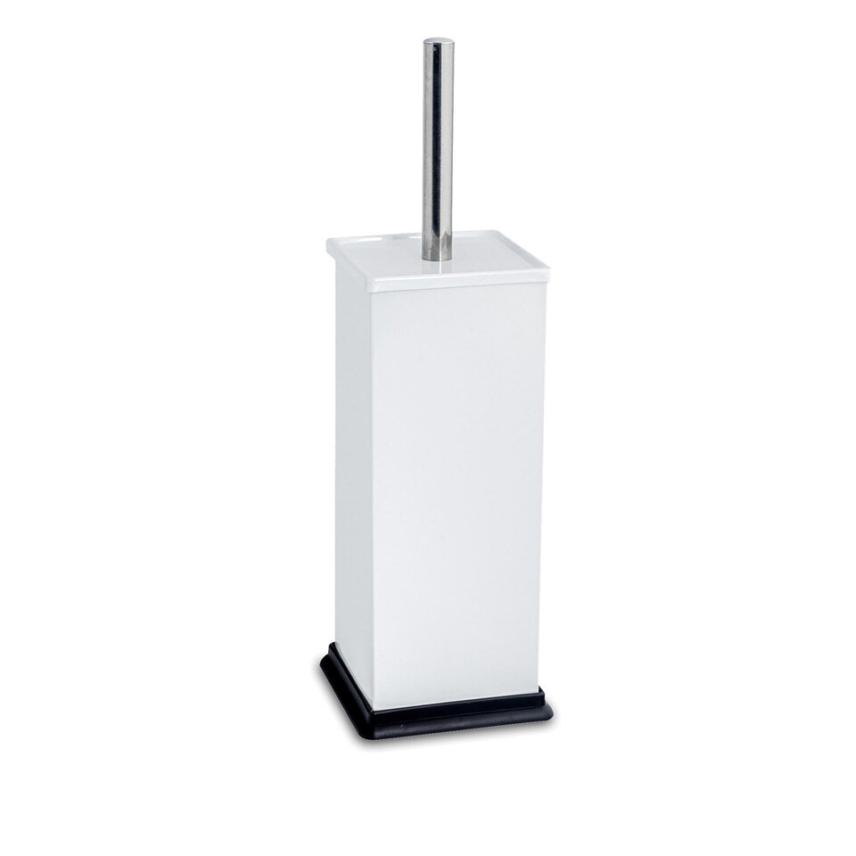 image 1 of Harbour Housewares Square Toilet Brush - White | White | White