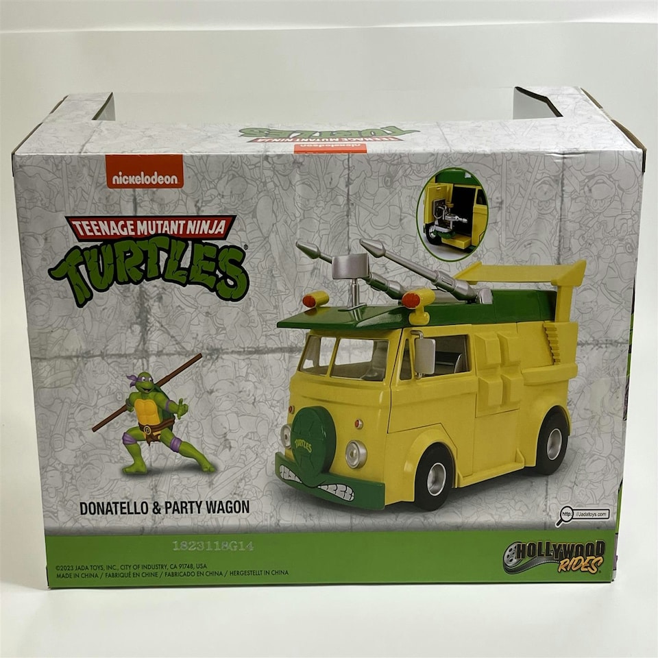 image 1 of Teenage Mutant Ninja Turtles Donatello Figure and Party Wagon 1:24 Jada 253285003