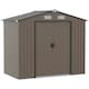 image 1 of Outsunny 7 x 4ft Garden Shed Storage with Foundation Kit and Vents, Brown