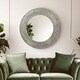 image 1 of Akola Nickle Finish Round Wall Mirror Silver