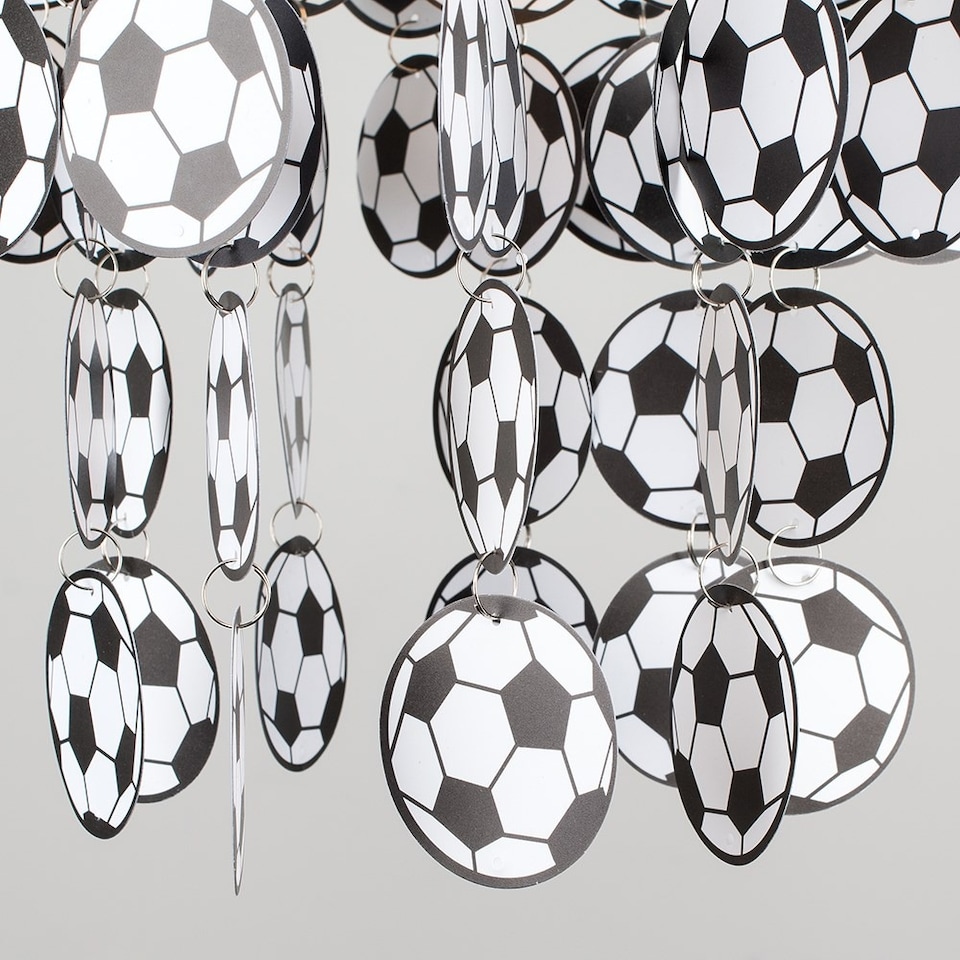 image 1 of ValueLights Children's Black And White Football Ceiling Pendant Shade | Black