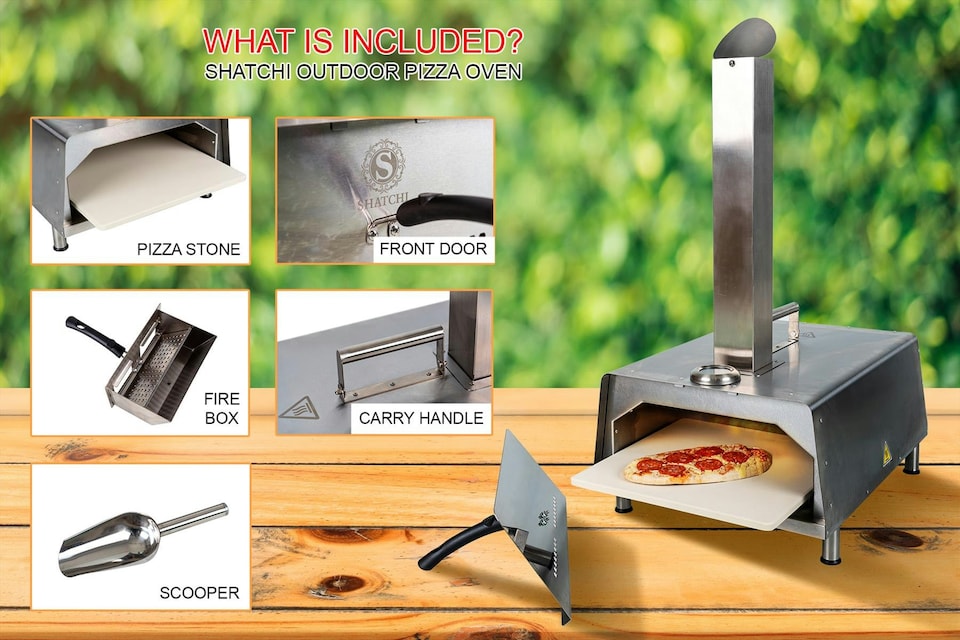 image 1 of Charcoal Pizza Oven Grill