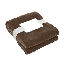 MidOcean Logan RPET Fleece Blanket - Chocolate - One Size | Brown