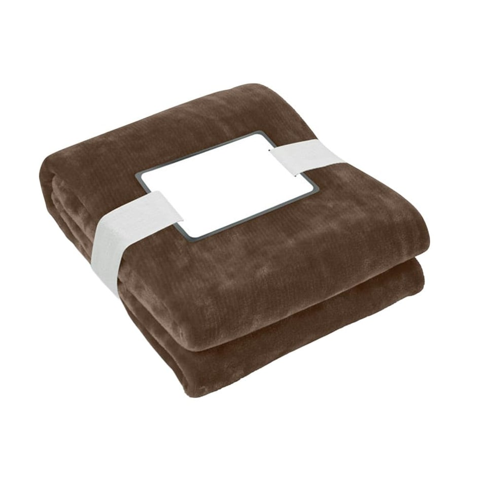 image 1 of MidOcean Logan RPET Fleece Blanket - Chocolate - One Size | Brown