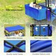 image 8 of Outsunny Outdoor Push Pull Wagon Stroller Cart w/ Canopy Top Blue