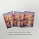 image 5 of Sunset Sailing Boat Seascape Art Cards Pack of 4 Coastal Landscape Greeting Cards