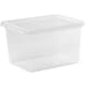 image 4 of Wham Crystal 5 x 25L Stackable Plastic Storage Boxes with Lids Clear Clear