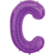 NorthStar C Letter Foil Balloon - Purple - One Size