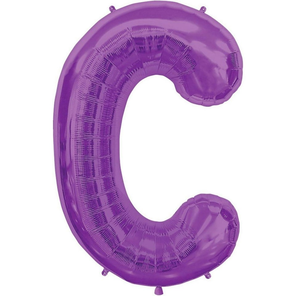 NorthStar C Letter Foil Balloon - Purple - One Size