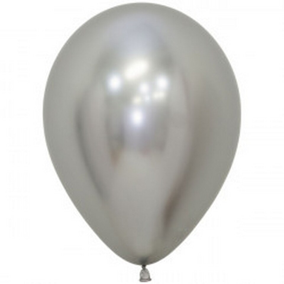 image 1 of Amscan Classic Latex Reflex Balloons (Pack Of 50) - Silver/Gold/Red - 12in Silver