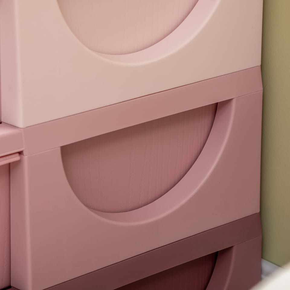 image 1 of HOMCOM Kids Storage Units with Drawers Chest Dresser Tower | Pink | 75 x 37 x 56.5cm