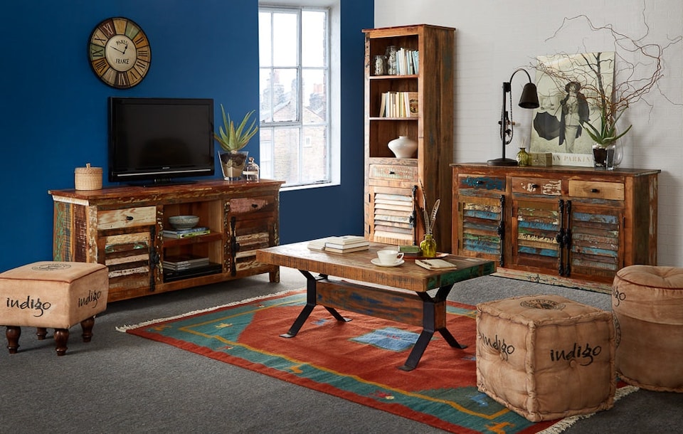 image 1 of Dahila Reclaimed Boat Large Sideboard | Brown