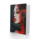 image 2 of Red Passion Woman Abstract Portrait Oil Painting Birthday Card