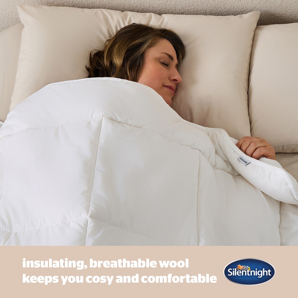 image 1 of Silentnight Natural Wool Collection Lightweight Duvet | White | Double
