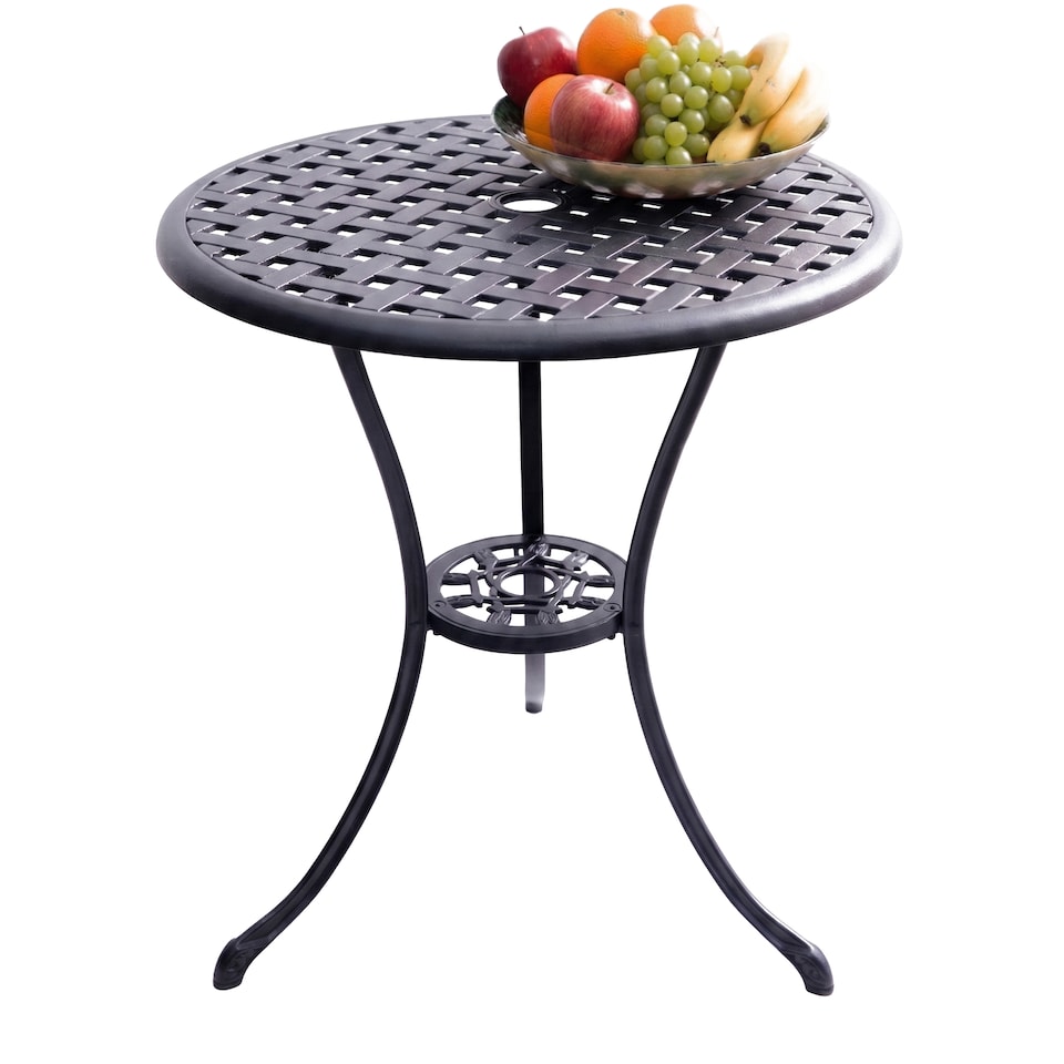 image 1 of Centurion Supports OSHOWA Black Garden and Patio Cast Aluminium Bistro Table | Black