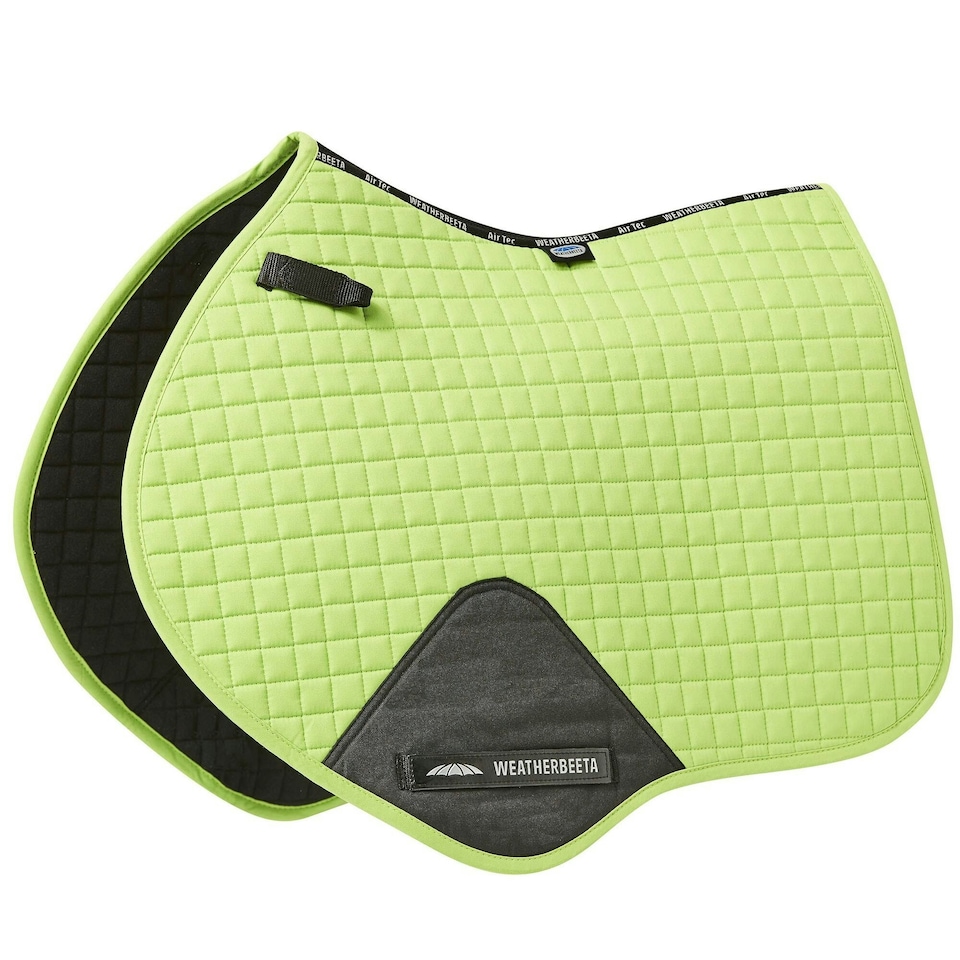 image 1 of Weatherbeeta Prime Jump Shaped Saddle Pad - Lime Green - Pony