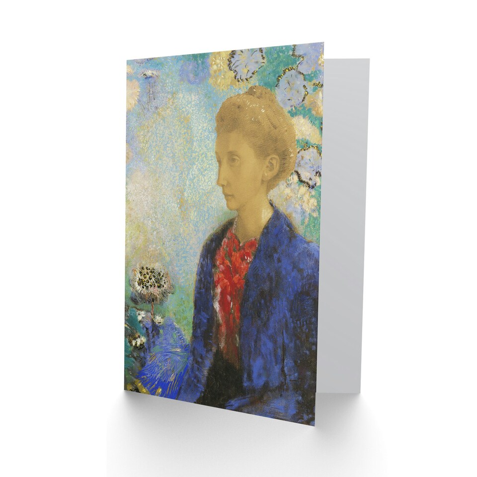 image 1 of Odilon Redon Art Card Baroness of Domecy Portrait