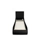 image 4 of Orion LED Lights Headboard Gaming Style Black Faux Leather Bed Frame (Double)