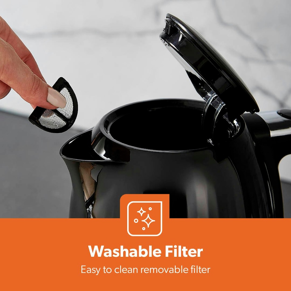 image 1 of GEEPAS 1.7L Electric Kettle 3000W 360° Rotational Base Cordless Jug Kettle|Black|Fluted