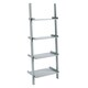 image 2 of Ladder Shelf Bookcase 3 or 5 Tier Storage Shelving Unit Display Stand Grey | 5 Tier