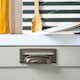 image 4 of Hammer & Tongs Filing Cabinet Drawer Pull with Card Frame - W130mm x H50mm - Black Black