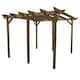 image 1 of Garden Pergola 6 Posts - Wood - L180 x W480 x H270 cm - Rustic Brown