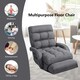 image 5 of COSTWAY 2 IN 1 Folding Lazy Sofa Lounger Adjustable Black Grey
