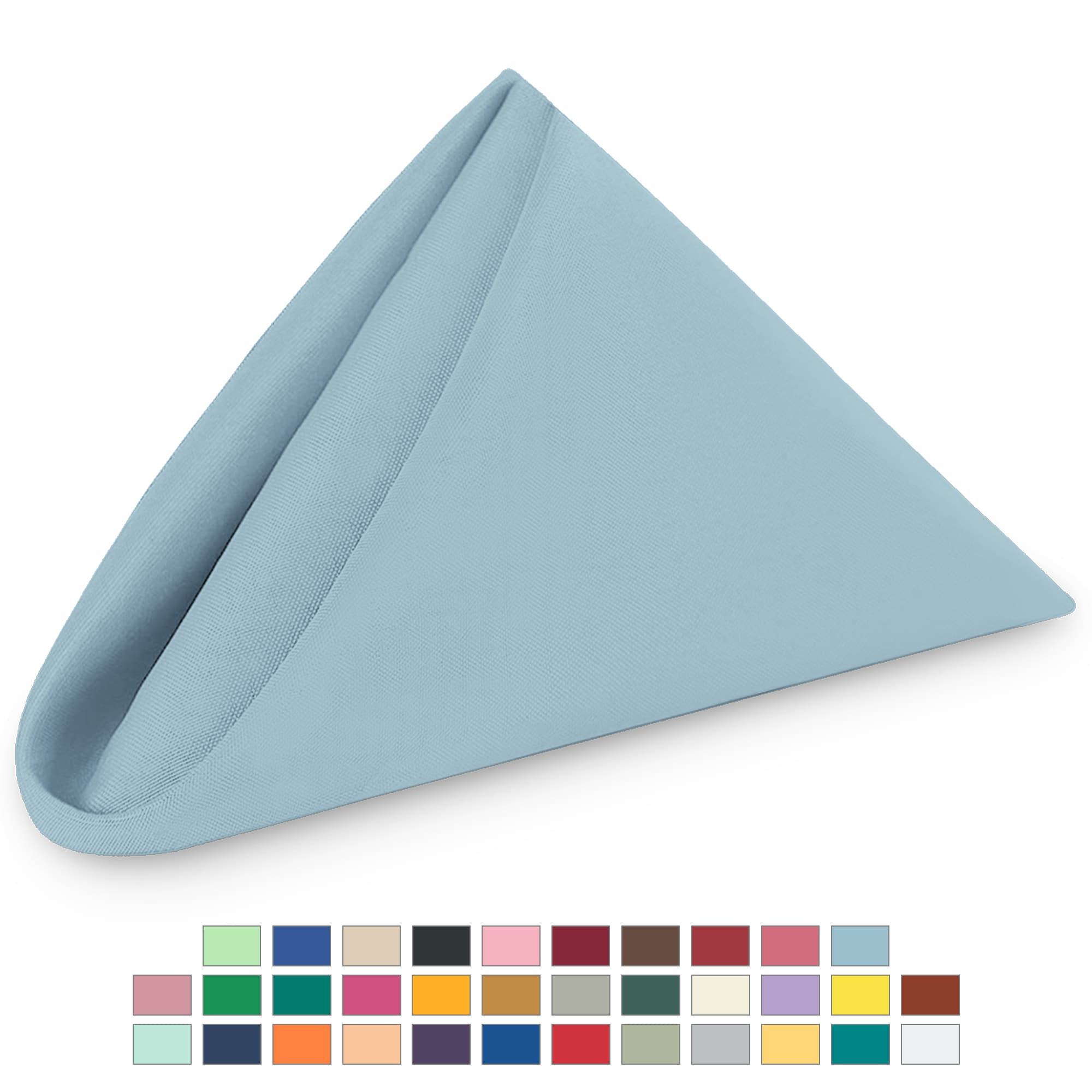Neel Blue 20 Inch Polyester Table Napkins, Reusable, Wrinkle-Resistant - 50x50cm in Dark Blue | Size: 50x50 cm