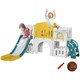 image 1 of AIYAPLAY 7-in-1 Toddler Slide with Basketball Hoop, for 1-3 Years, Yellow