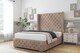 image 2 of Sloomy Arundel Mink Naples Bed Frame With 50"  Upholstered Wingback Headboard 6' Super King
