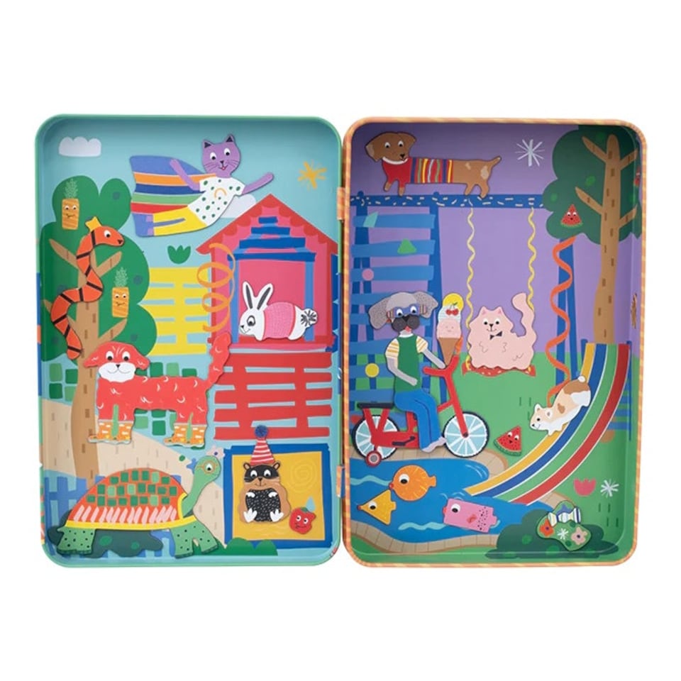 image 1 of Floss & Rock Magnetic Playtime Tin - Pets Fun